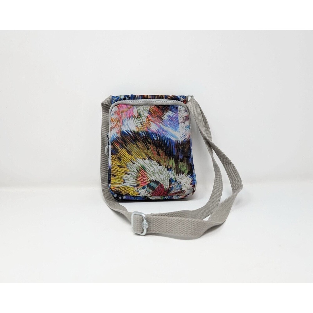 Kipling Purse Crossbody Eldorado Small Gray Tie Dye Print Nylon Bag - Picture 3 of 15